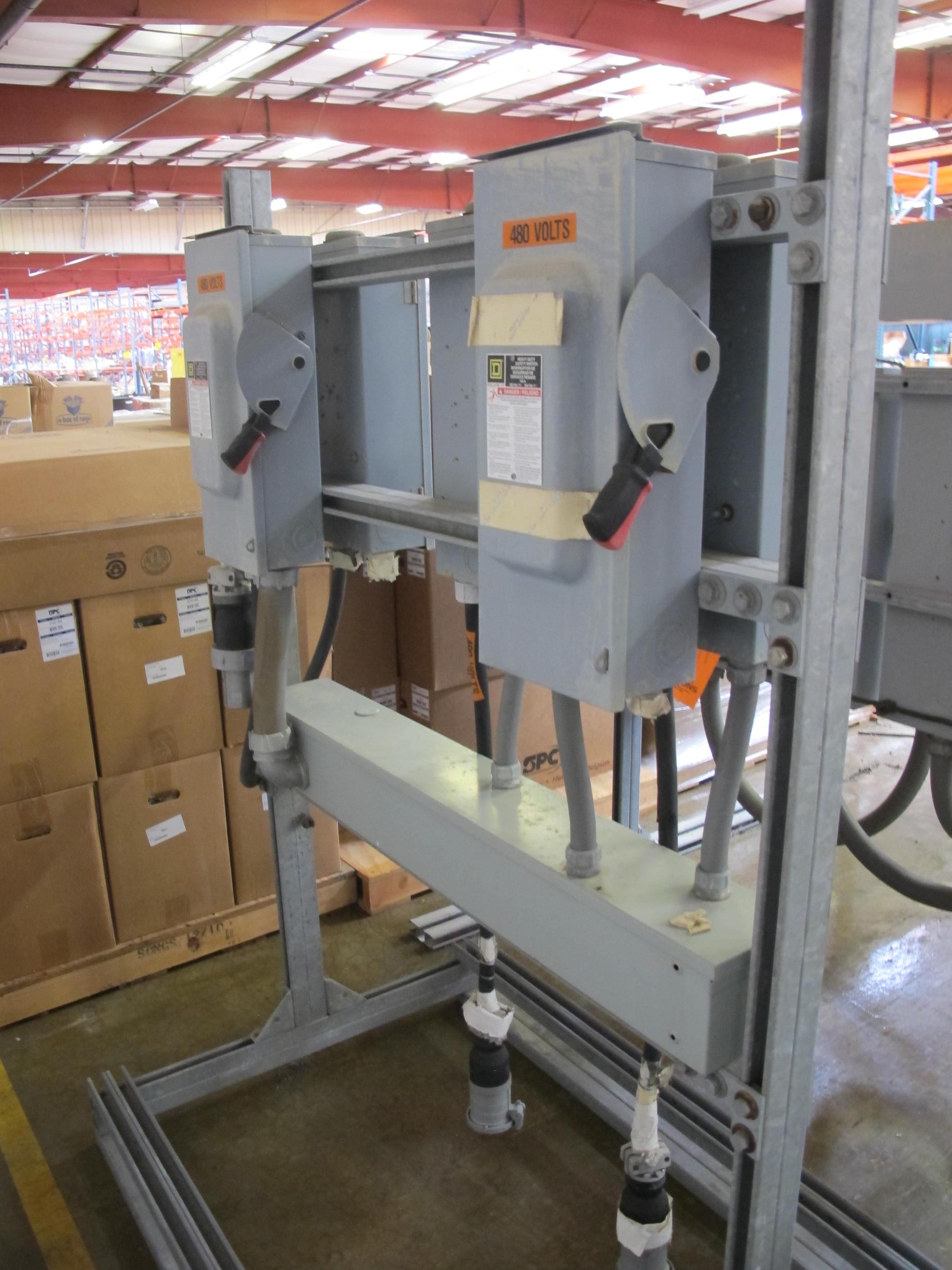 CONTROL BOX, (5) SQUARE-D ENCLOSURES AND HEAVY DUTY SWITCHES. LOADING & HANDLING FEE $15-4113